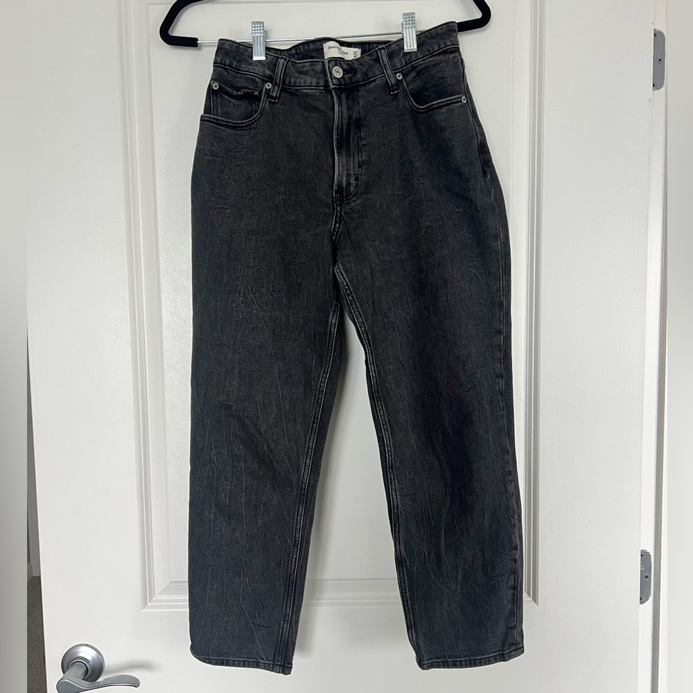 Abercrombie & Fitch Dark Gray “Mom” Jeans